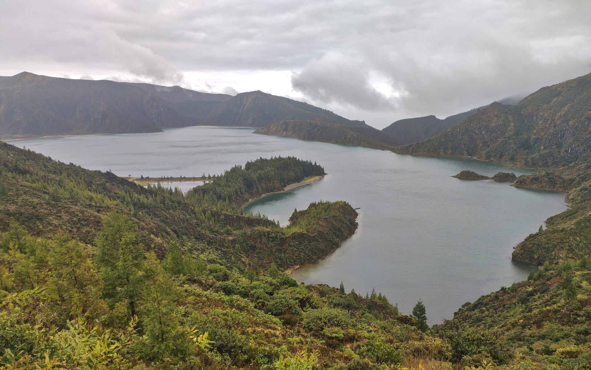 Lagoa do Fogo volcanic lake in the Azores